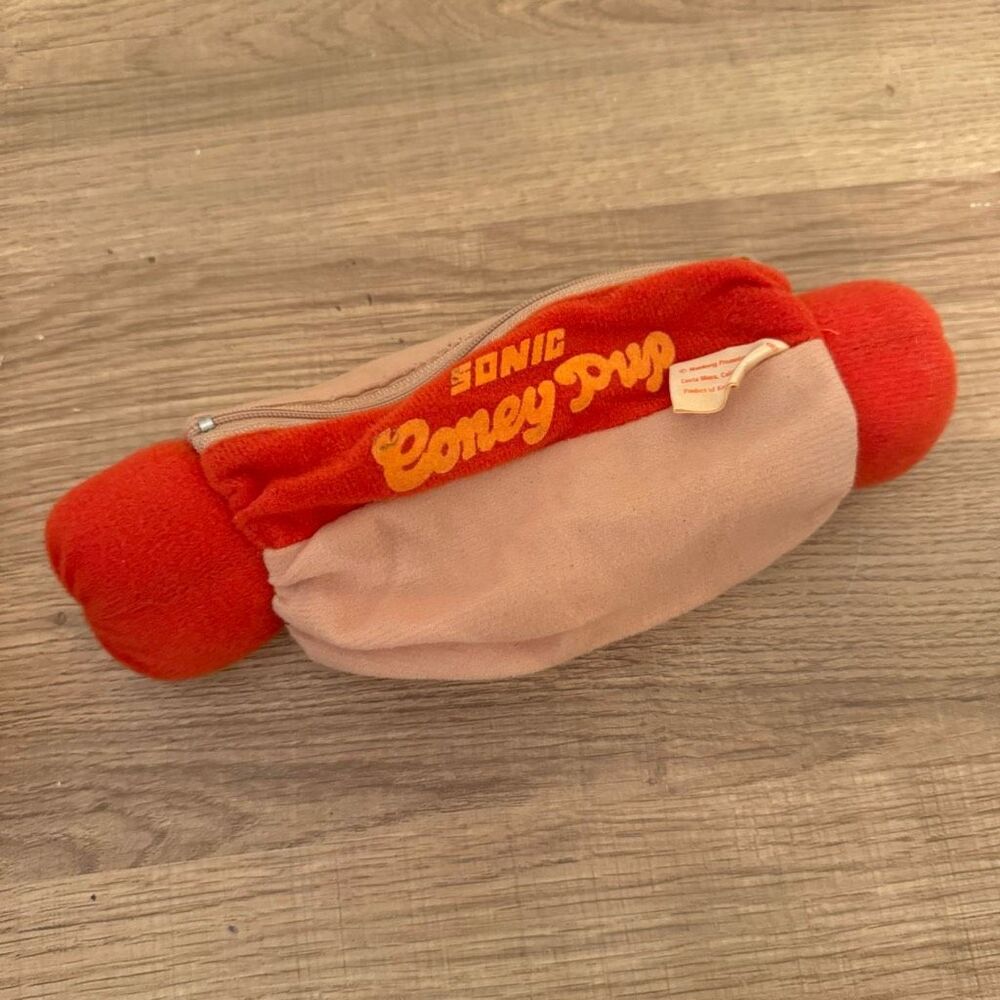 Vintage Sonic Coney Hot Dog zip up pouch